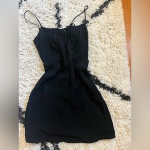 Aritzia Wilfred Free black mini dress